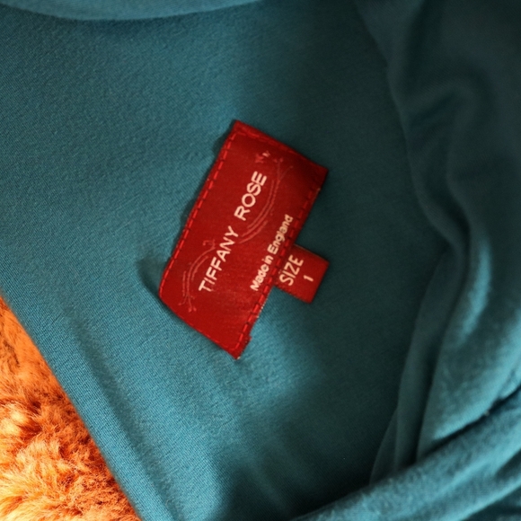 Tiffany Rose Jewel Block, Elegant  Comfy Maternity Maxi Dress, Biscay Blue - Picture 9 of 10